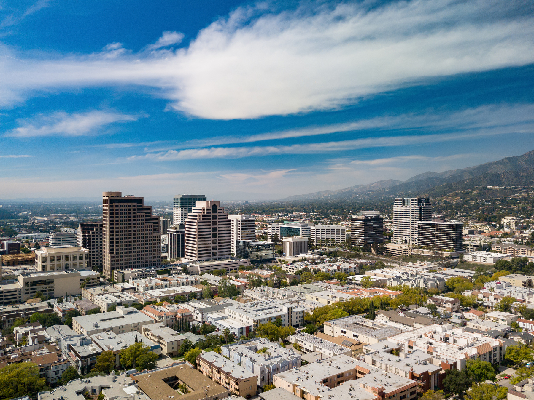 Glendale, California Skyline Aerial
