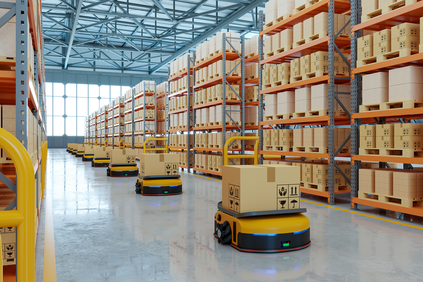 Logistics facility with energy monitoring