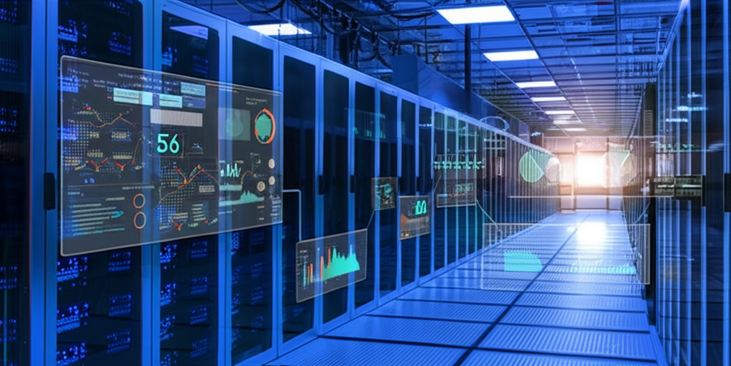 Modern data center with energy monitoring